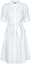 Order (W) Polo Ralph Lauren Vestido Midi Blanco de Manga Corta con Botones. 200831364-001