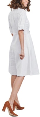 (W) Polo Ralph Lauren Vestido Midi Blanco de Manga Corta con Botones. 200831364-001 Shop (W) Polo Ralph Lauren Vestido Midi Blanco de Manga Corta con Botones. 200831364-001