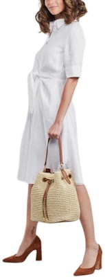 (W) Polo Ralph Lauren Vestido Midi Blanco de Manga Corta con Botones. 200831364-001 Purchase (W) Polo Ralph Lauren Vestido Midi Blanco de Manga Corta con Botones. 200831364-001