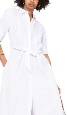 (W) Polo Ralph Lauren Vestido Midi Blanco de Manga Corta con Botones. 200831364-001 Details for (W) Polo Ralph Lauren Vestido Midi Blanco de Manga Corta con Botones. 200831364-001