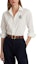 Shop (W) Polo Ralph Lauren Camisa Blanca de Manga Larga con Letras y Botón Simple WMLRSHTS6820379-100