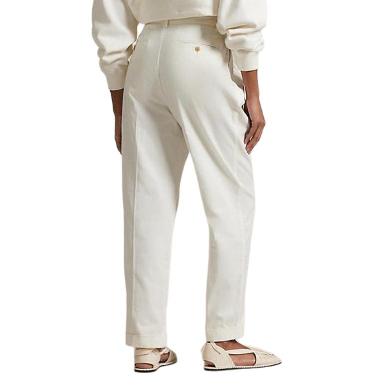 Shop (W) Polo Ralph Lauren 白色直筒中腰休闲裤 WMPOPNTN4H20030-100