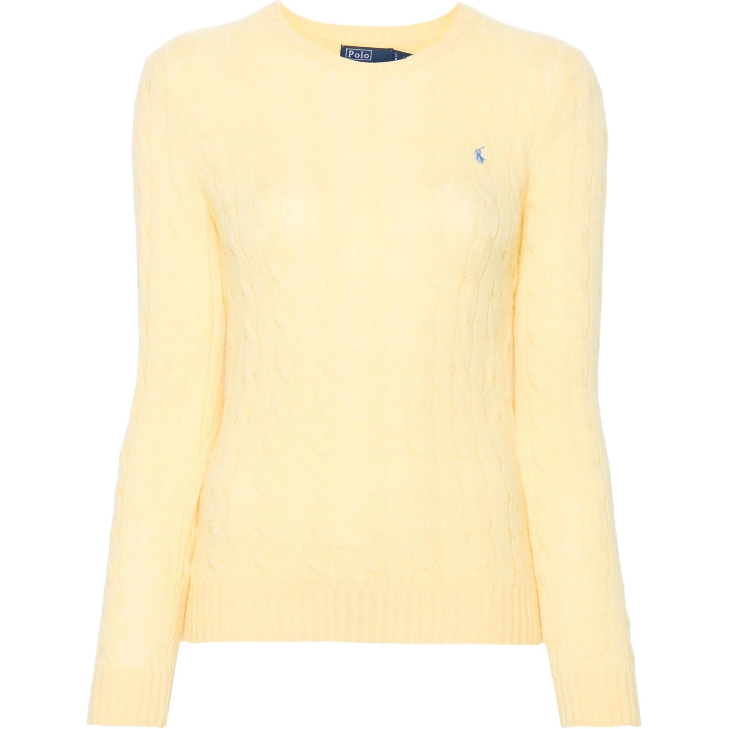 (Women) Polo Ralph Lauren  Yellow Knit Sweater with Pony Logo. 211910421-025