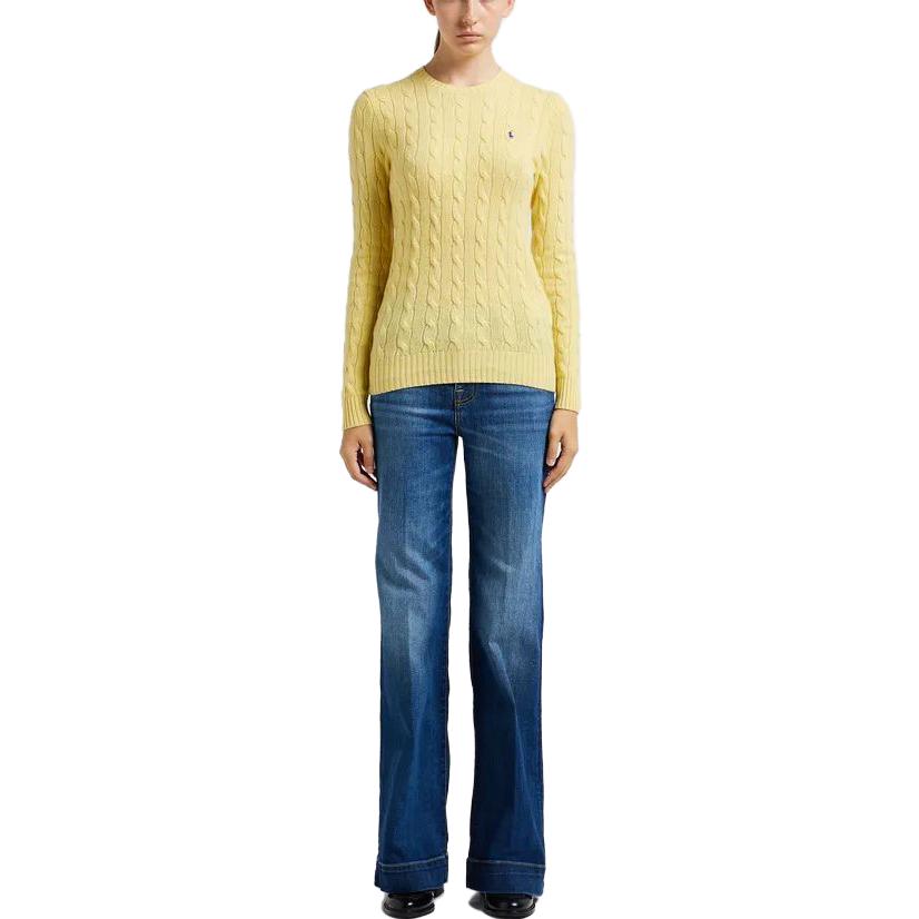 (Women) Polo Ralph Lauren  Yellow Striped Embroidered Loose Knit Sweater 211910421-008 圖 4