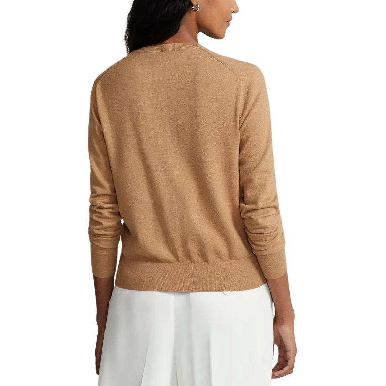 (Women) Polo Ralph Lauren Beige Solid Logo Button-Up Knit Long Sleeve  Sweater. 211891672-008 圖 3