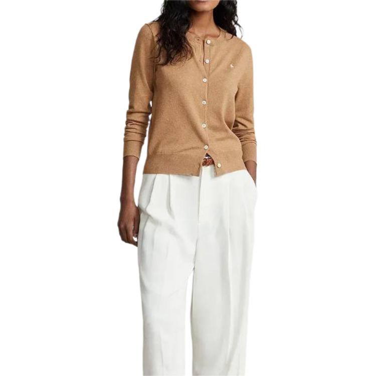 (Women) Polo Ralph Lauren Beige Solid Logo Button-Up Knit Long Sleeve  Sweater. 211891672-008 圖 5