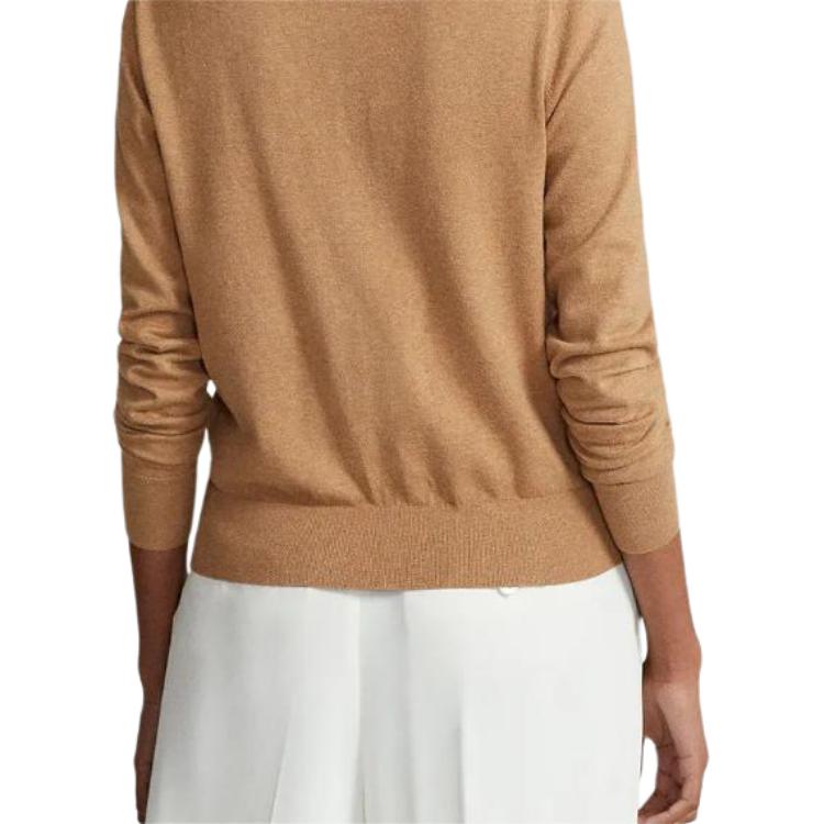 (Women) Polo Ralph Lauren Beige Solid Logo Button-Up Knit Long Sleeve  Sweater. 211891672-008 圖 6