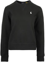 (Women) Polo Ralph Lauren Black Crewneck Sweatshirt with Embroidered Logo 211817662-008 (Women) Polo Ralph Lauren Black Crewneck Sweatshirt with Embroidered Logo 211817662-008