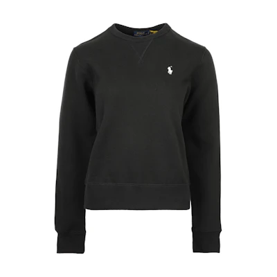 (Women) Polo Ralph Lauren Black Crewneck Sweatshirt with Embroidered Logo 211817662-008