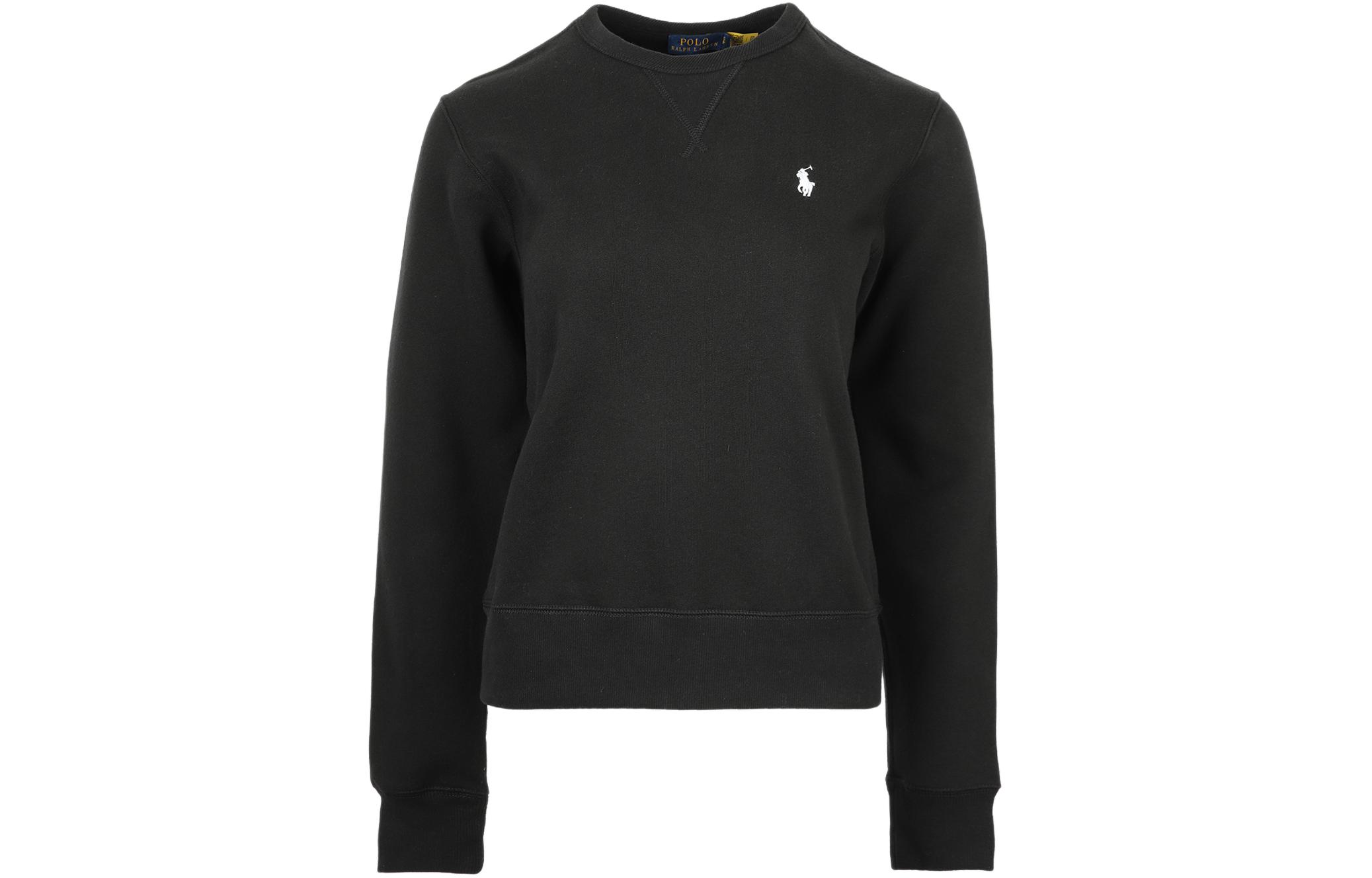 Order (W) Polo Ralph Lauren Crewneck Hitam dengan Logo Sulam 211817662-008