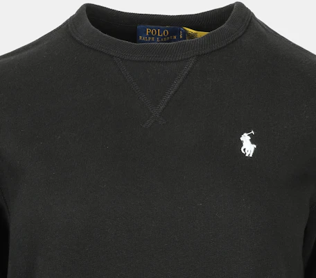(W) Polo Ralph Lauren Crewneck Hitam dengan Logo Sulam 211817662-008 Details for (W) Polo Ralph Lauren Crewneck Hitam dengan Logo Sulam 211817662-008
