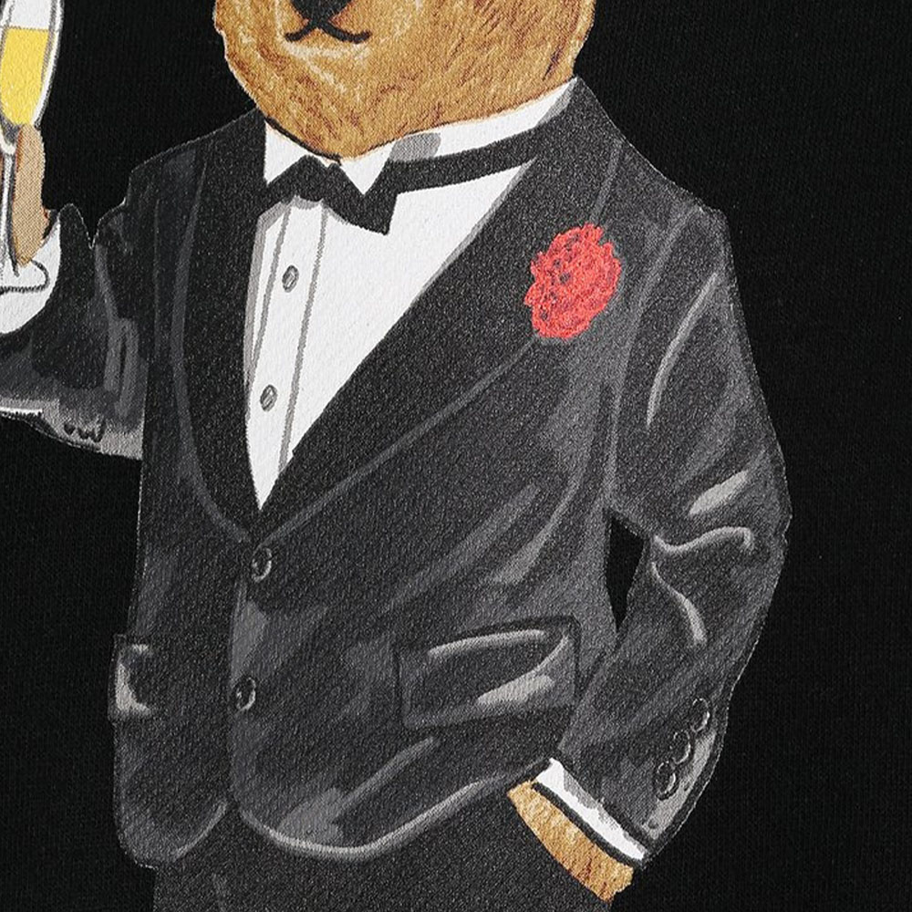 (Women) Polo Ralph Lauren Black Sweater with Bear Pattern Crewneck Long Sleeve 211782886-001 圖 6