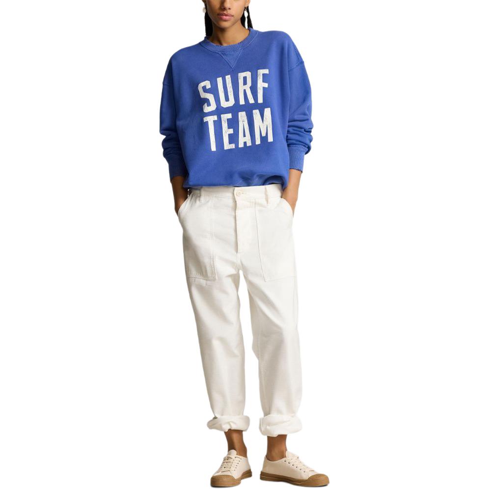 Lookbook (W) Sudadera Polo Ralph Lauren Azul con Letras y Manga Larga SS24. 211935599-BLUE