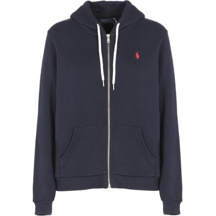 (Women) Polo Ralph Lauren Blue Logo Hoodie Zip-Up Sweatshirt 211935584-009