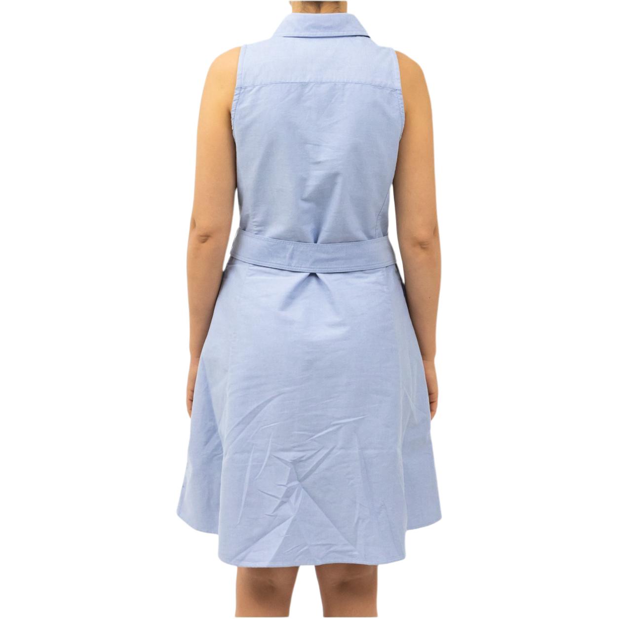 Shop (W) Polo Ralph Lauren 女士蓝色无袖短款纯色纽扣连衣裙 211906437-006
