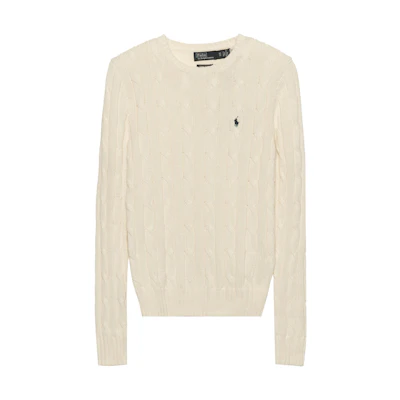 (Women) Polo Ralph Lauren Cable Knit Embroidered Sweater Beige Women 211891640-010