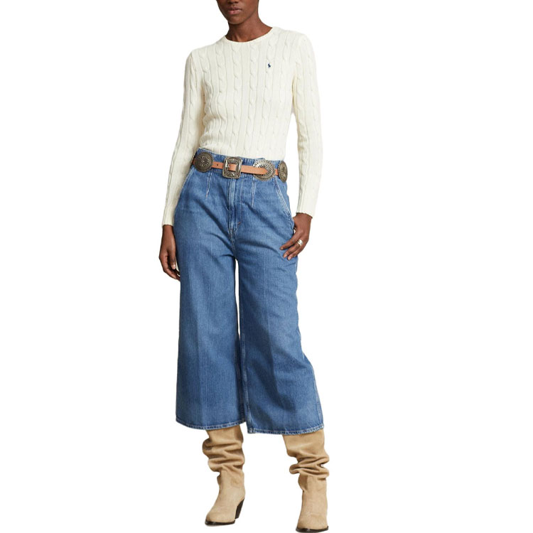 Shop (W) Polo Ralph Lauren 女款米色刺繡針織毛衣 211891640-010