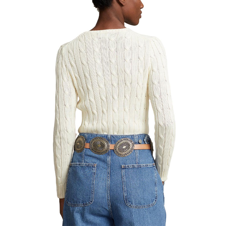 Purchase (W) Polo Ralph Lauren 女款米色刺繡針織毛衣 211891640-010