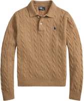 (Women) Polo Ralph Lauren Cable Knit Wool Cashmere Sweater 211972132-002 (Women) Polo Ralph Lauren Cable Knit Wool Cashmere Sweater 211972132-002