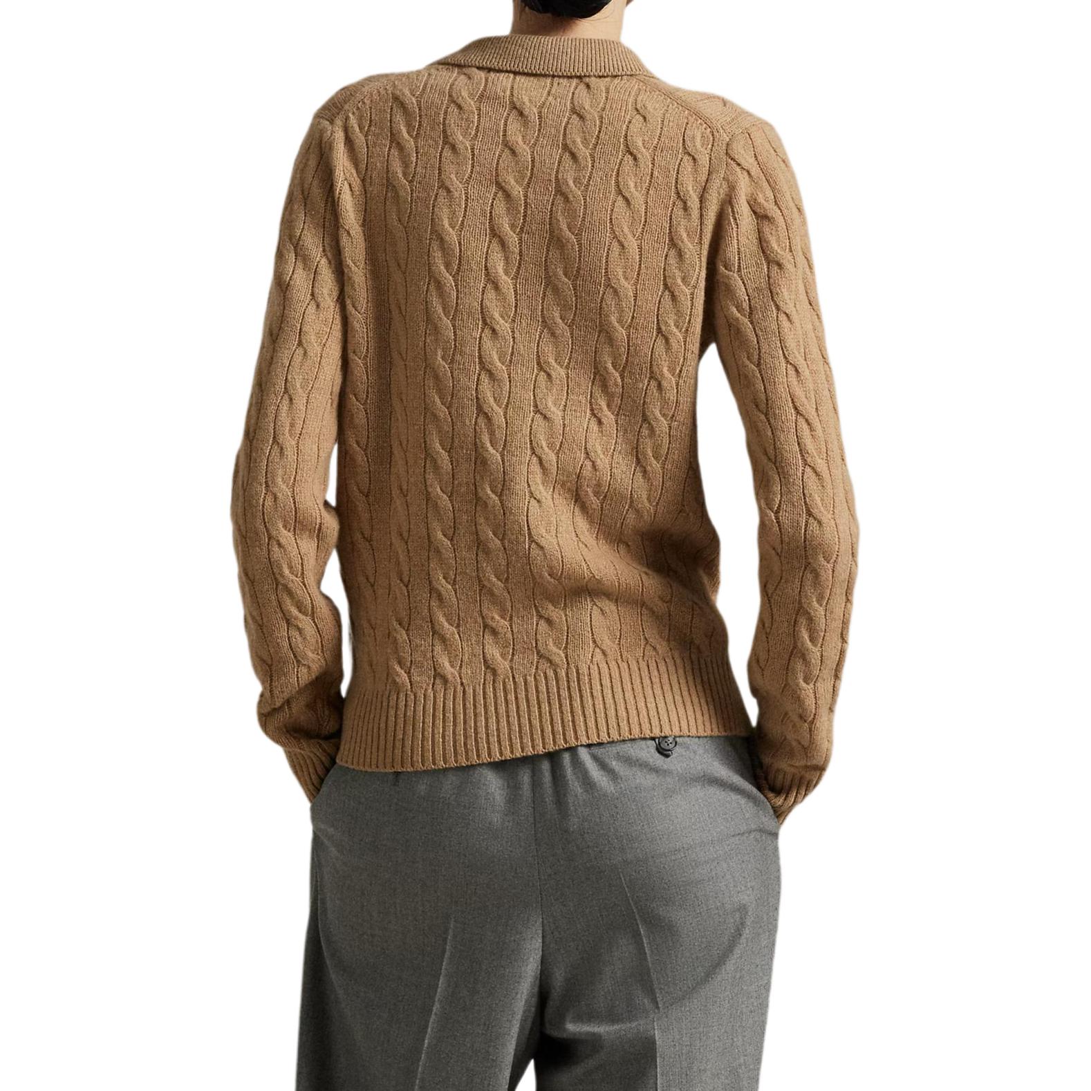 Shop (W) Polo Ralph Lauren 羊毛羊絨混紡麻花針織毛衣 211972132-002