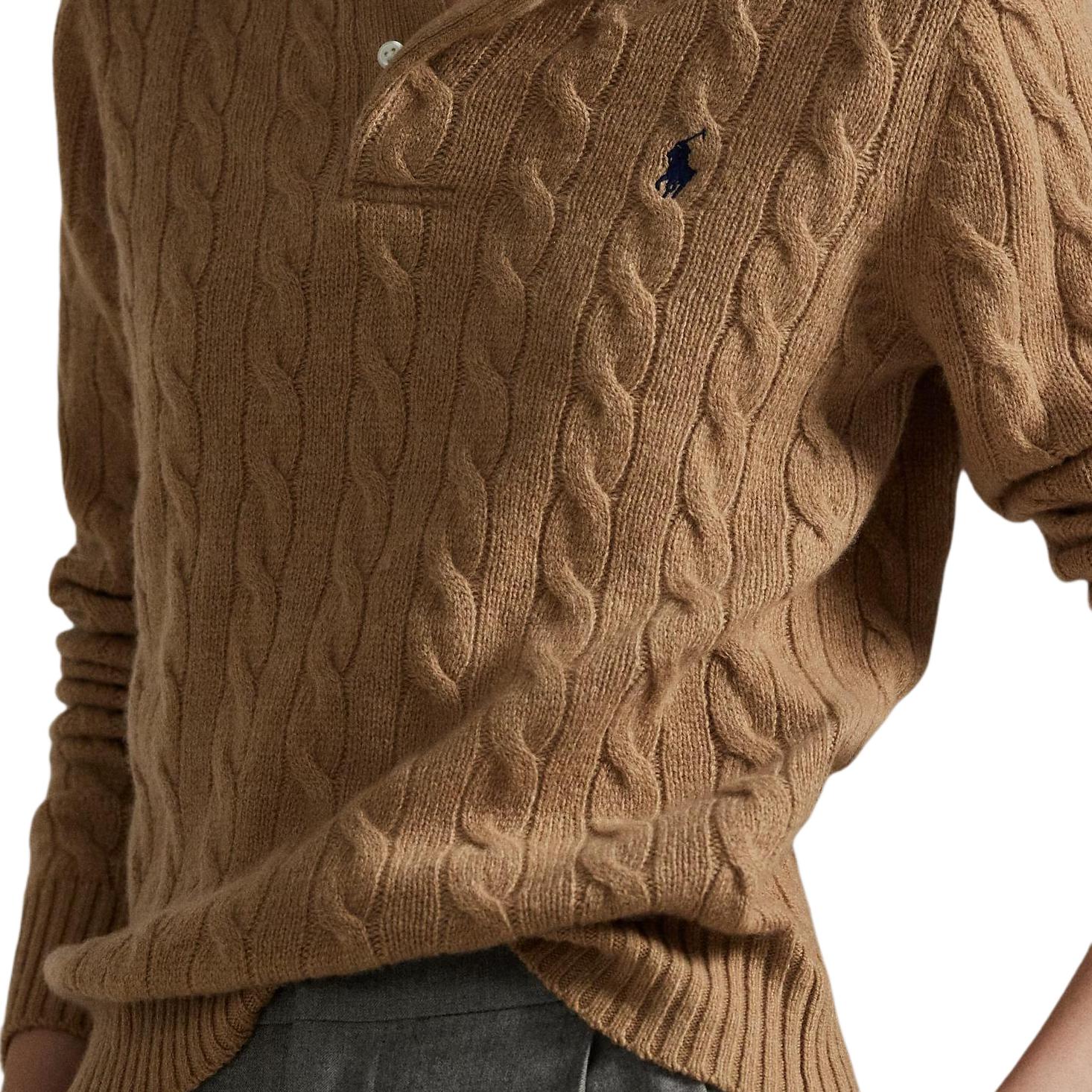 Details for (W) Polo Ralph Lauren 羊毛羊絨混紡麻花針織毛衣 211972132-002