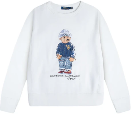 (W) Polo Ralph Lauren Crewneck Bear Graphic Fleece Sweatshirt Putih 211769528-001 Buy (W) Polo Ralph Lauren Crewneck Bear Graphic Fleece Sweatshirt Putih 211769528-001
