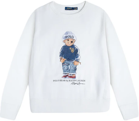 (W) Polo Ralph Lauren Crewneck Bear Graphic Fleece Sweatshirt Putih 211769528-001 Order (W) Polo Ralph Lauren Crewneck Bear Graphic Fleece Sweatshirt Putih 211769528-001