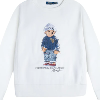 (W) Polo Ralph Lauren Crewneck Bear Graphic Fleece Sweatshirt Putih 211769528-001 Details for (W) Polo Ralph Lauren Crewneck Bear Graphic Fleece Sweatshirt Putih 211769528-001