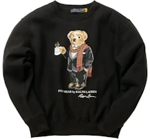 (Women) Polo Ralph Lauren Crewneck Sweatshirt Bear Print Black 211823689-001 (Women) Polo Ralph Lauren Crewneck Sweatshirt Bear Print Black 211823689-001