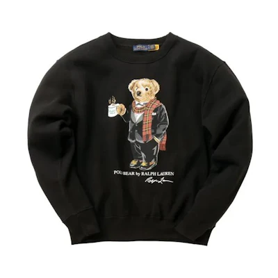 (Women) Polo Ralph Lauren Crewneck Sweatshirt Bear Print Black 211823689-001