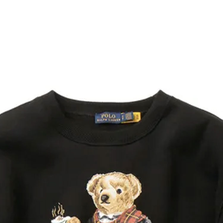 Shop (W) 폴로 랄프 로렌 크루넥 스웻셔츠 베어 프린트 블랙 211823689-001
