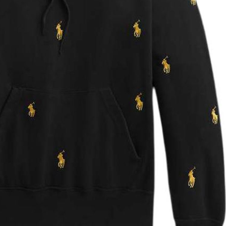 Sizing (W) Polo Ralph Lauren 刺繡標誌連帽上衣 黑色套頭款 211857293-001