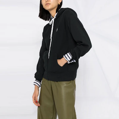 (W) Polo Ralph Lauren 刺绣标志拉链连帽夹克 - 黑色 211794396-001 Details for (W) Polo Ralph Lauren 刺绣标志拉链连帽夹克 - 黑色 211794396-001