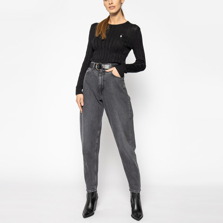 (Women) Polo Ralph Lauren FW21  Black Logo Cable Knit Slim-Fit Sweater. 211580009-046 圖 4