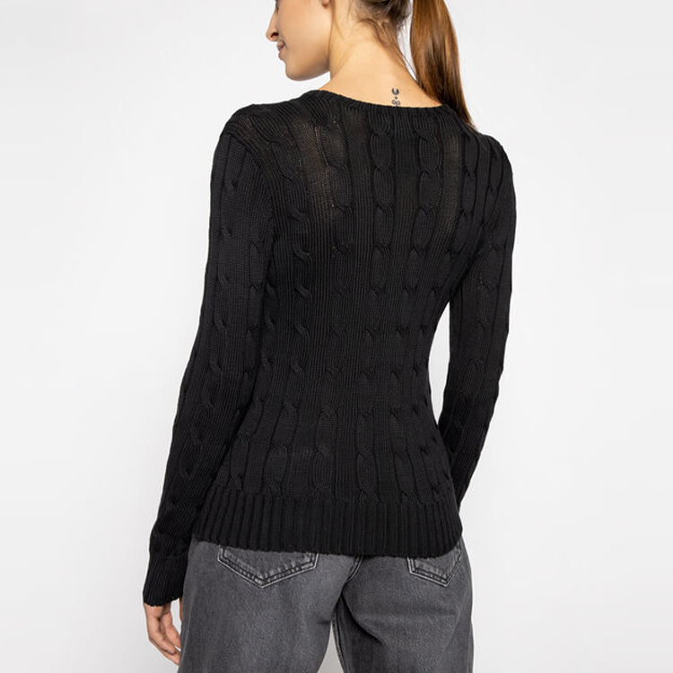 (Women) Polo Ralph Lauren FW21  Black Logo Cable Knit Slim-Fit Sweater. 211580009-046 圖 5