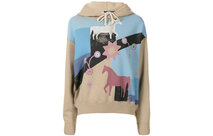 (Women) Polo Ralph Lauren FW21  Brown Graphic Print Fleece Hoodie 211843242-001 圖 2