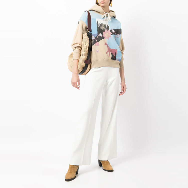 (Women) Polo Ralph Lauren FW21  Brown Graphic Print Fleece Hoodie 211843242-001 圖 3