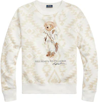 (Women) Polo Ralph Lauren FW21 Beige Crewneck Sweatshirt with Bear Print 211846895-001 (Women) Polo Ralph Lauren FW21 Beige Crewneck Sweatshirt with Bear Print 211846895-001