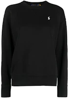 (Women) Polo Ralph Lauren FW21 Black Logo Crewneck Sweatshirt 211794395-001 (Women) Polo Ralph Lauren FW21 Black Logo Crewneck Sweatshirt 211794395-001