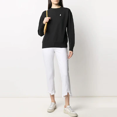 (W) Sweater Crewneck Logo Hitam Polo Ralph Lauren FW21 211794395-001 Lookbook (W) Sweater Crewneck Logo Hitam Polo Ralph Lauren FW21 211794395-001