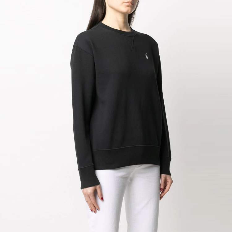 Purchase (W) Sweater Crewneck Logo Hitam Polo Ralph Lauren FW21 211794395-001