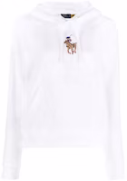 (Women) Polo Ralph Lauren FW21 White Embroidered Logo Pullover Hoodie 211843277-001 (Women) Polo Ralph Lauren FW21 White Embroidered Logo Pullover Hoodie 211843277-001