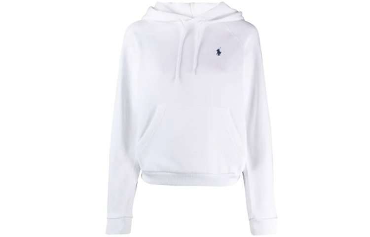 Order (W) 폴로 랄프로렌 FW21 로고 자수 화이트 후디 211794394-001