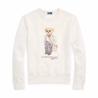 (Women) Polo Ralph Lauren FW22 Bear Print Crewneck Sweatshirt White. WMPOKNINFB20435-100