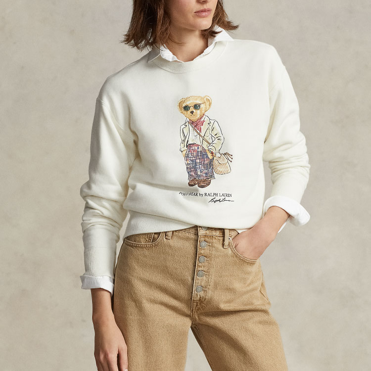 (Women) Polo Ralph Lauren FW22  Bear Print Crewneck Sweatshirt White. WMPOKNINFB20435-100 圖 4