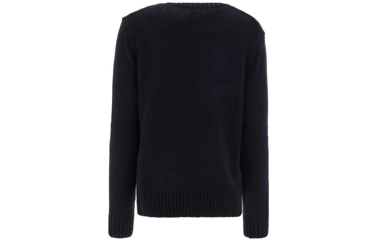 (Women) Polo Ralph Lauren FW22  Black Cartoon Pattern Jacquard Crewneck Sweater 211881597-001 圖 3