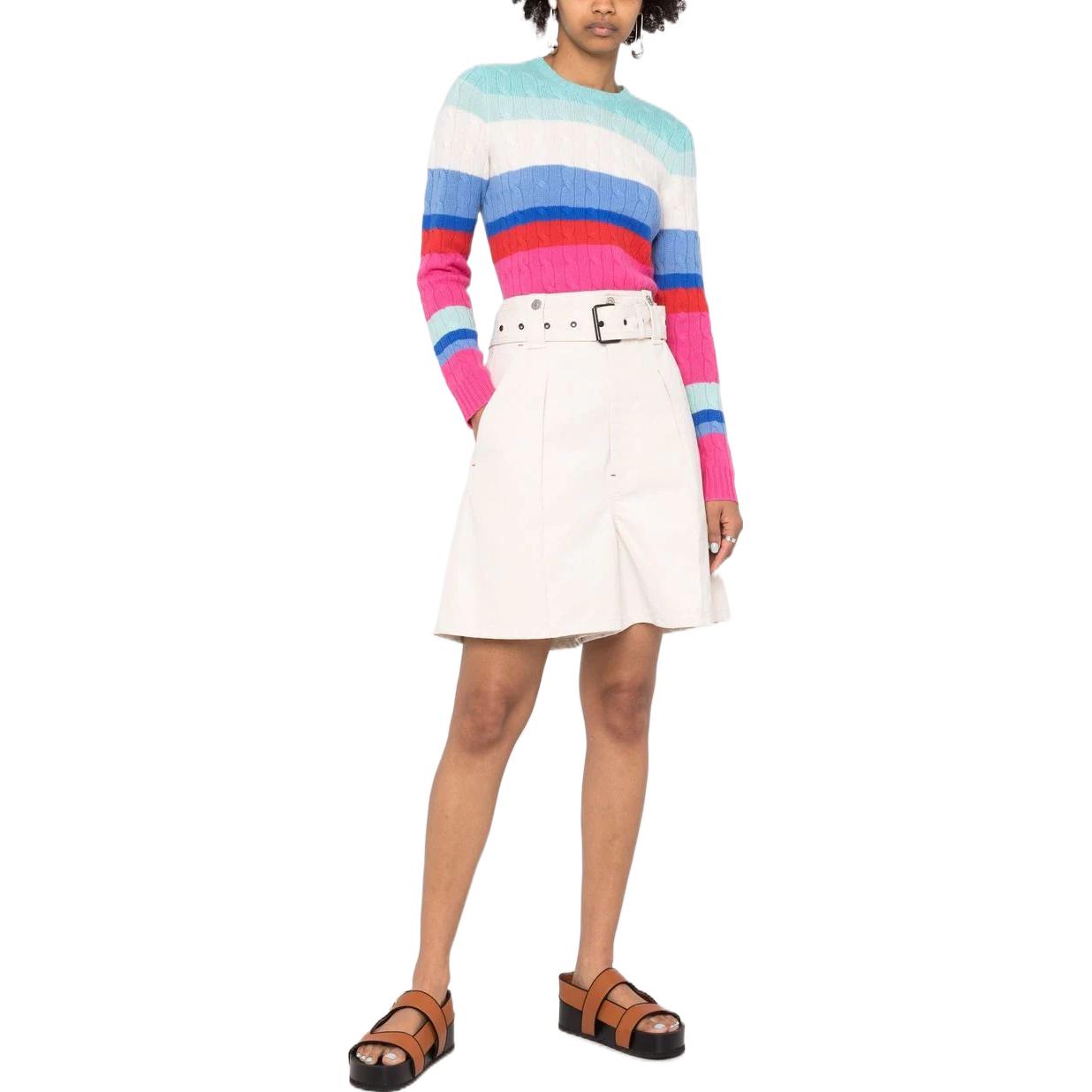 (Women) Polo Ralph Lauren FW22  Blue Multicolor Striped Cashmere Sweater. 211856723-001 圖 3