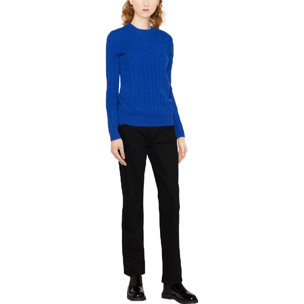 (Women) Polo Ralph Lauren FW22  Blue Solid Cashmere Knit Crewneck Sweater. 211880516-016 圖 3