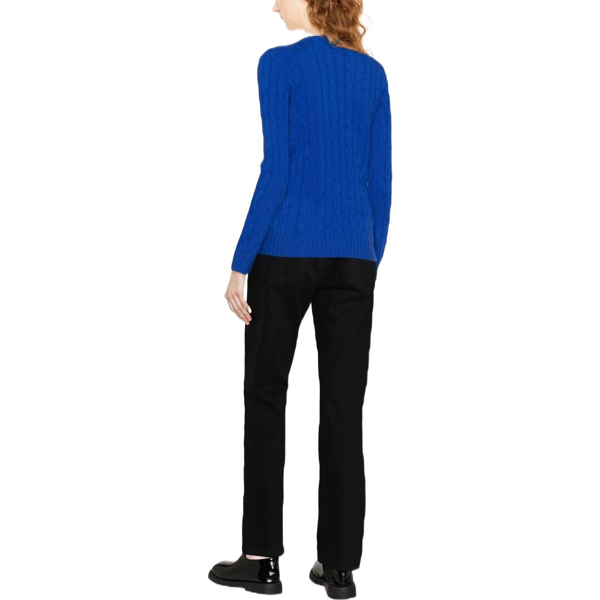(Women) Polo Ralph Lauren FW22  Blue Solid Cashmere Knit Crewneck Sweater. 211880516-016 圖 4
