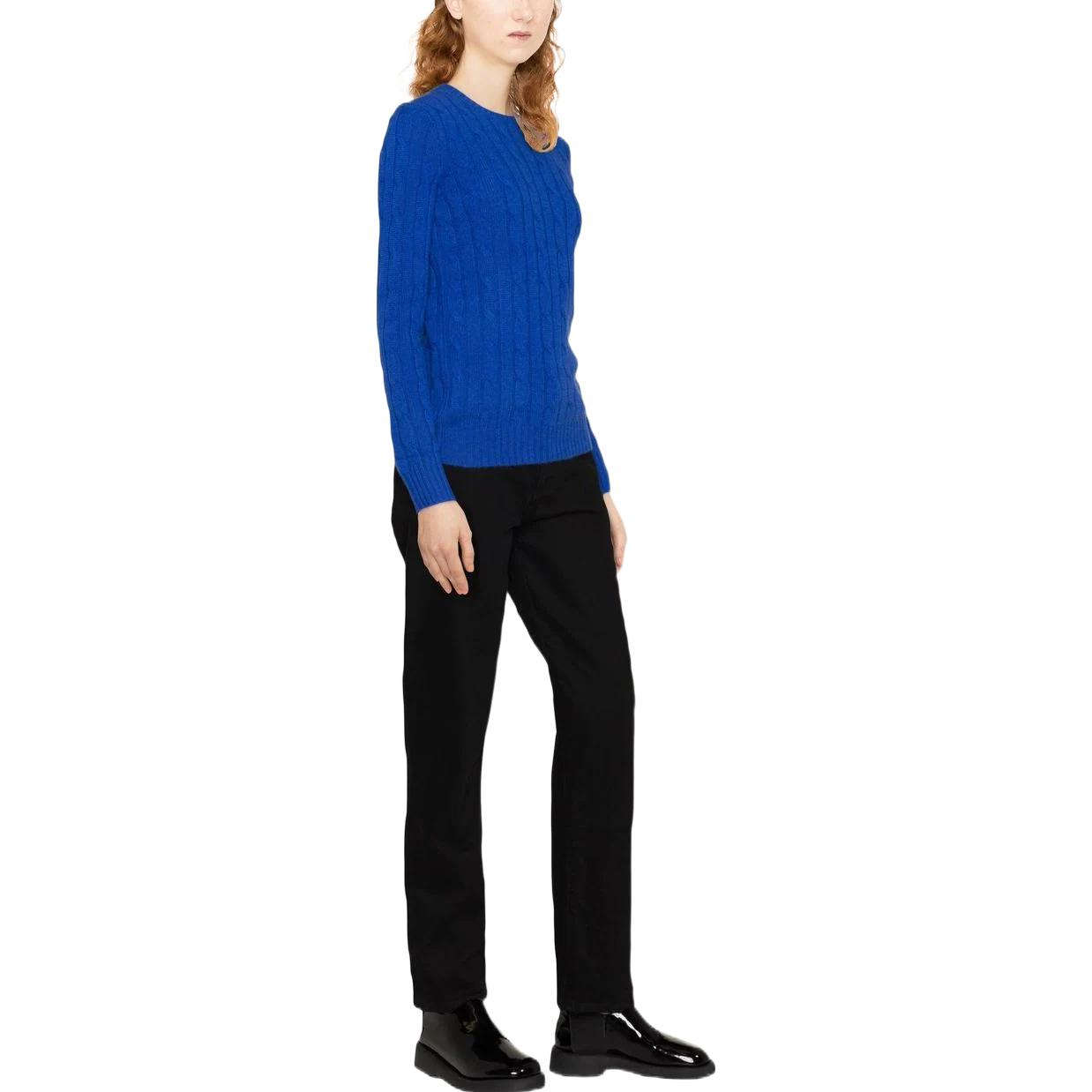 (Women) Polo Ralph Lauren FW22  Blue Solid Cashmere Knit Crewneck Sweater. 211880516-016 圖 5